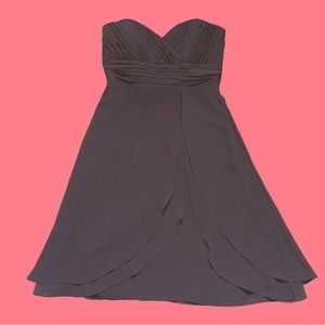 🌈4/$20🌈 Vintage Y2K Empire Waist Brown Strapless Flirty Mini Dress Size 10